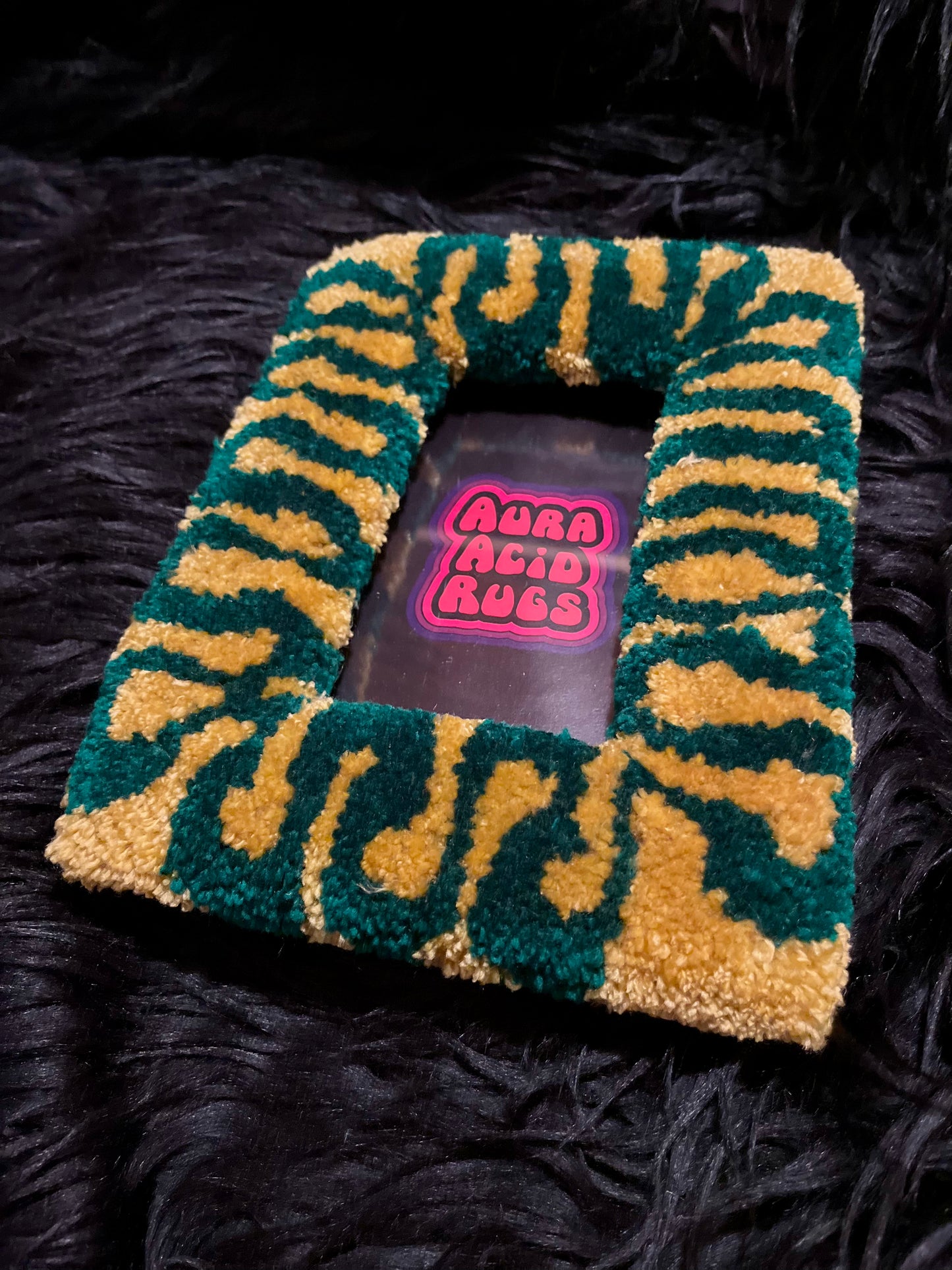 Emerald & Lime Fuzz Frame