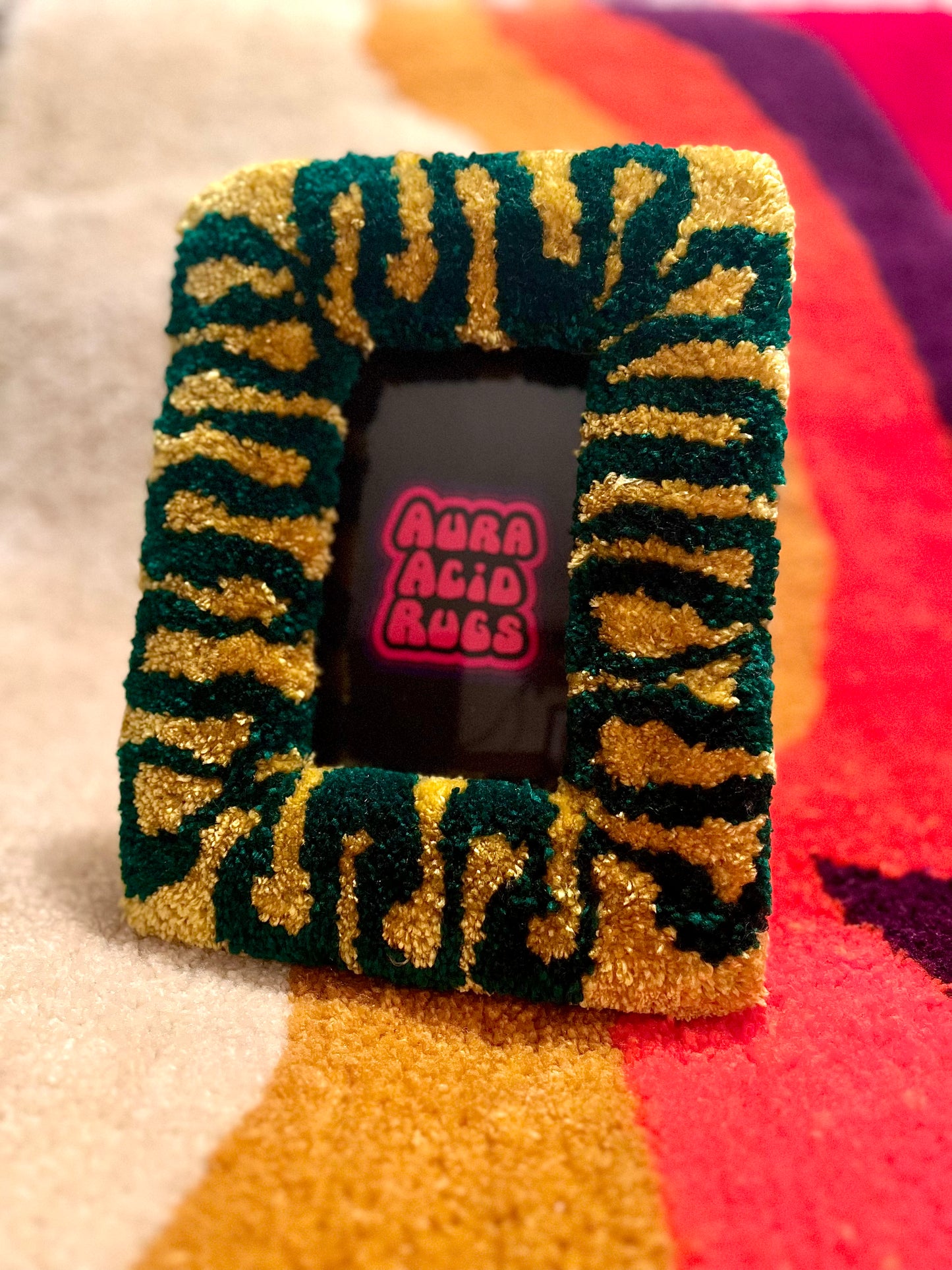 Emerald & Lime Fuzz Frame